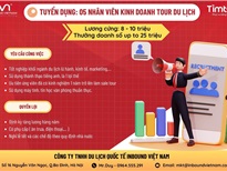 Tuyển dụng: Nhân viên kinh doanh tour du lịch