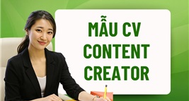 Mẫu CV Chi Tiết Ứng Tuyển Vị Trí Content Creator