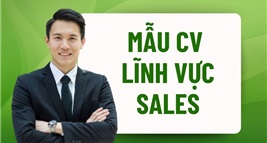 Mẫu CV Chi Tiết Ứng Tuyển Vị Trí Sales